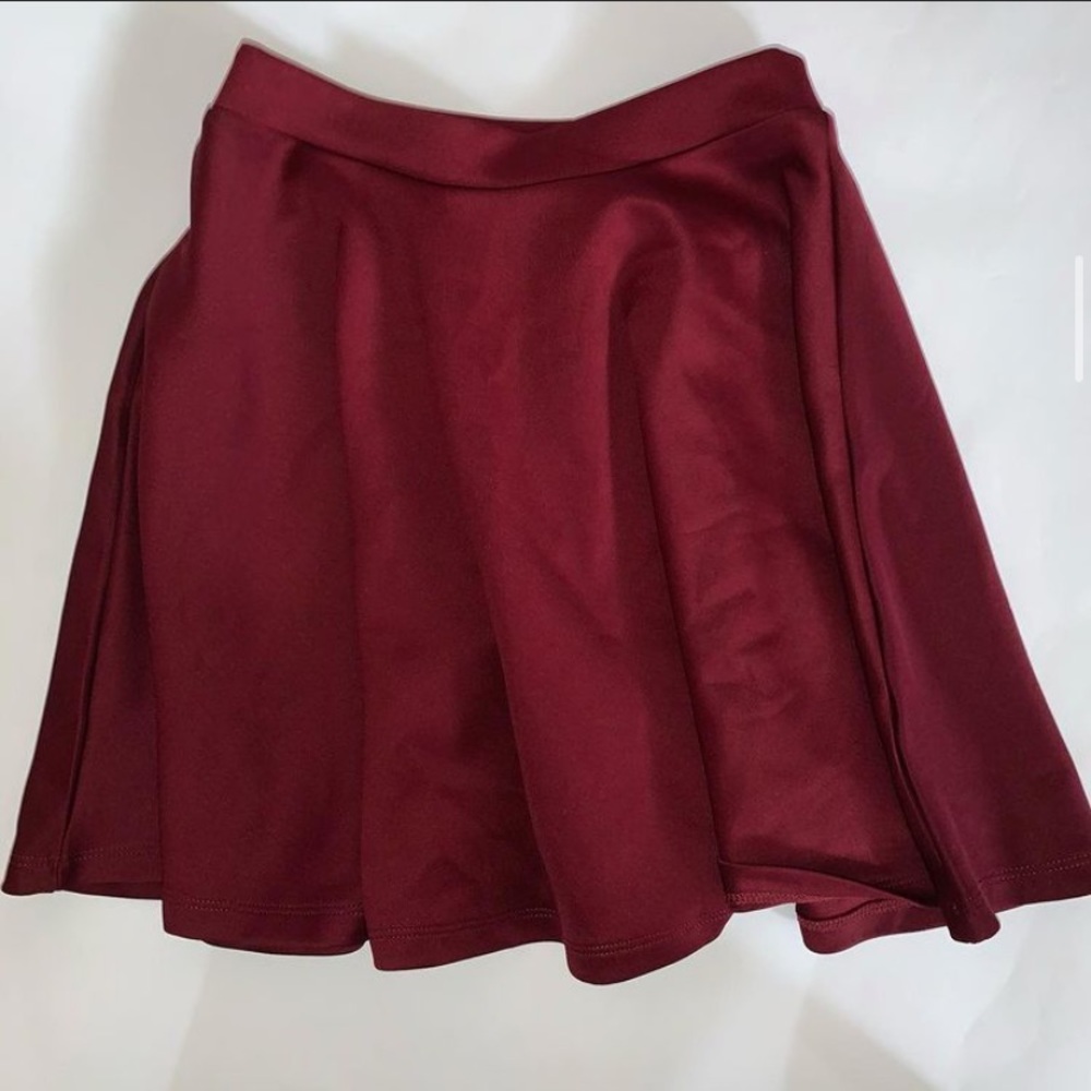 Maroon Skater Skirt